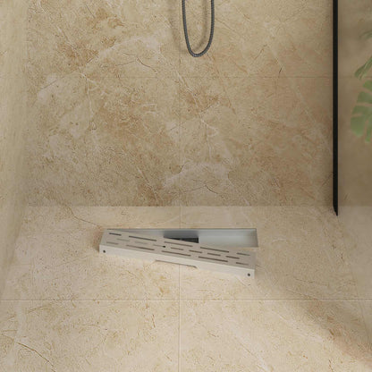 Shower Drain with Line Design Silver 60 cm Stainless Steel 304