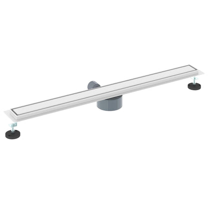 Shower Drain 2-in-1 with 360° Siphon Silver 90 cm