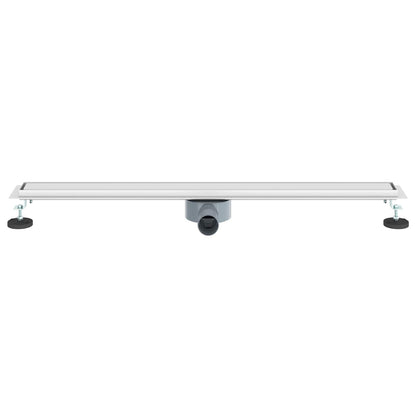 Shower Drain 2-in-1 with 360° Siphon Silver 90 cm