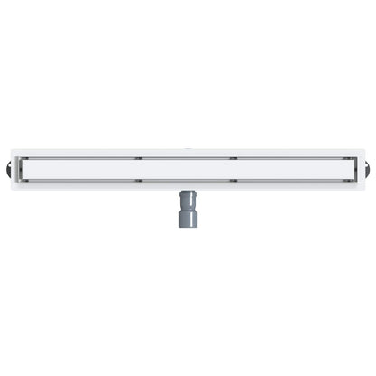 Shower Drain 2-in-1 with 360° Siphon Silver 90 cm
