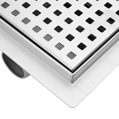 Dot Shower Drain Silver 20 x 20 cm Stainless Steel 304