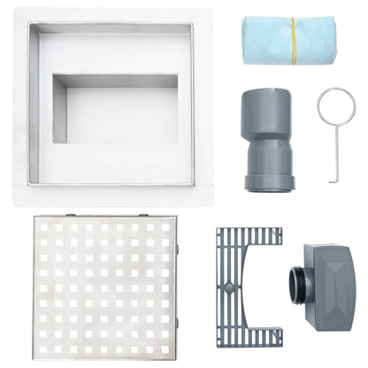 Dot Shower Drain Silver 20 x 20 cm Stainless Steel 304