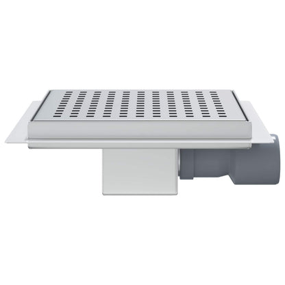 Dot Shower Drain Silver 20 x 20 cm Stainless Steel 304