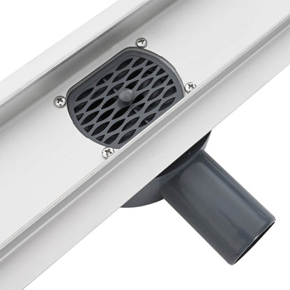 Shower Drain 2-in-1 with 360° Siphon Silver 54 x 11 x 9.5 cm