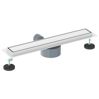 Shower Drain 2-in-1 with 360° Siphon Silver 54 x 11 x 9.5 cm