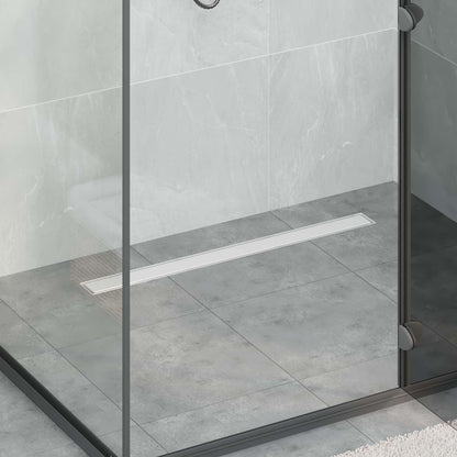 Shower Drain 2-in-1 with 360° Siphon Silver 80 cm