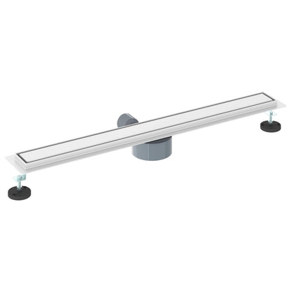 Shower Drain 2-in-1 with 360° Siphon Silver 80 cm