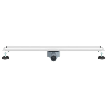 Shower Drain 2-in-1 with 360° Siphon Silver 80 cm