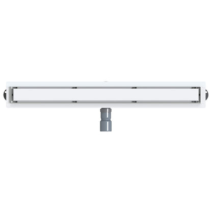 Shower Drain 2-in-1 with 360° Siphon Silver 80 cm
