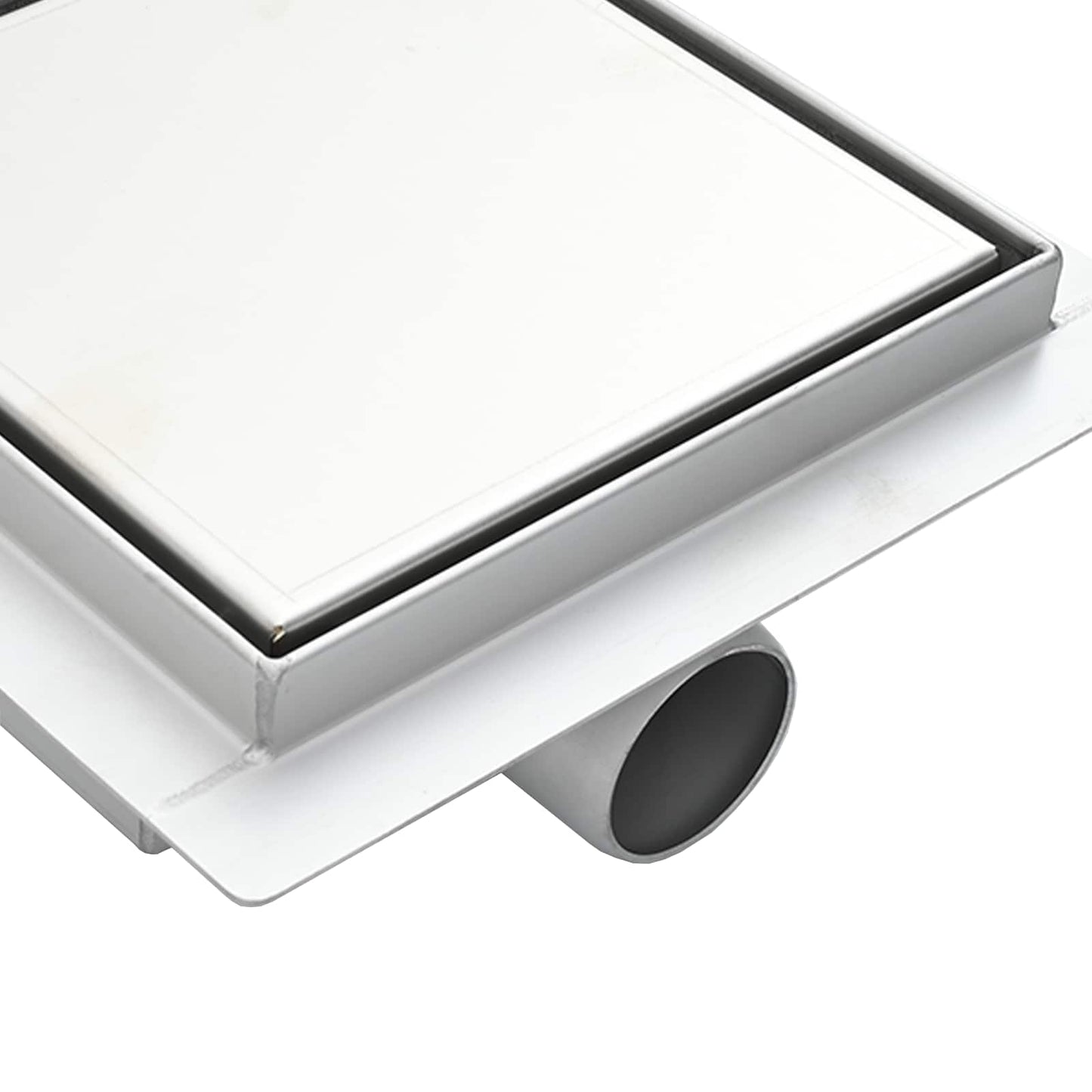 2 in 1 Shower Drain Silver 20 x 20 cm Stainless Steel 304