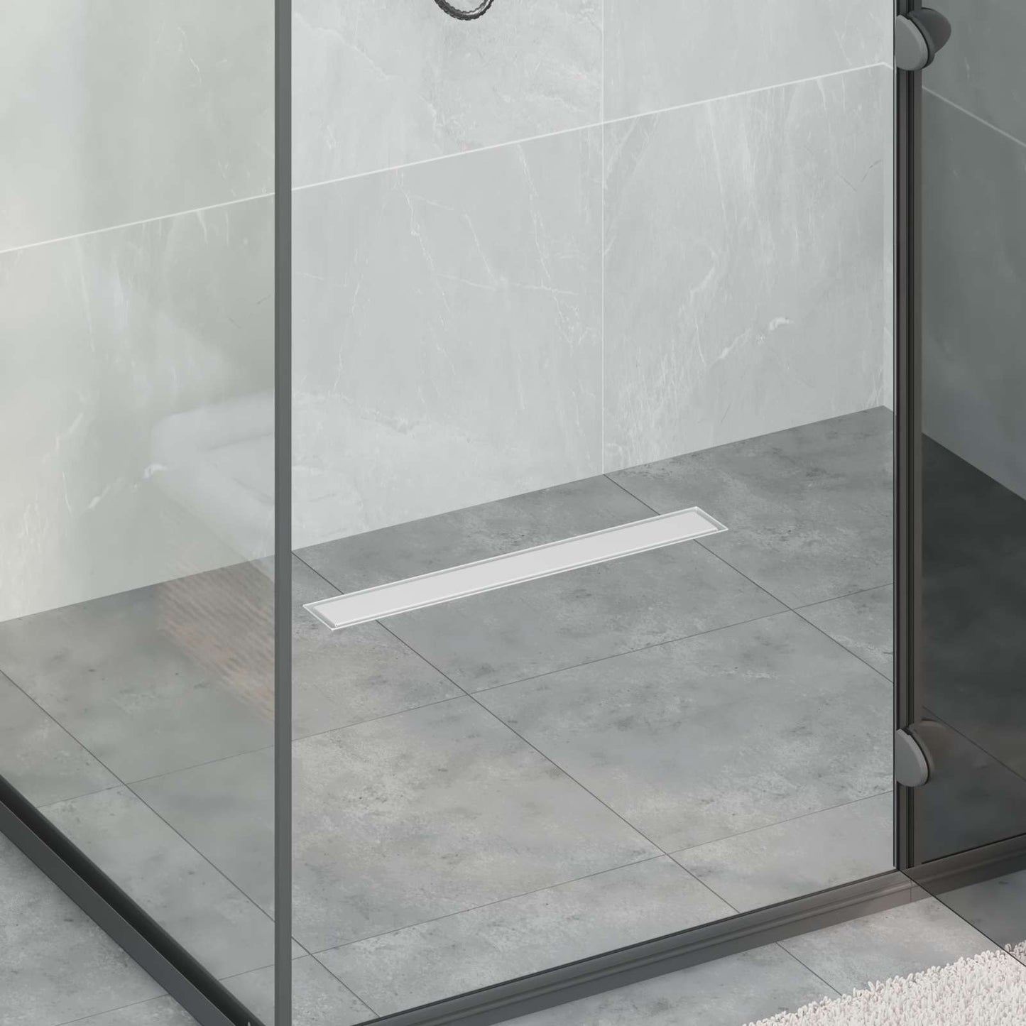 2 in 1 Shower Drain Silver 50 cm Stainless Steel 304