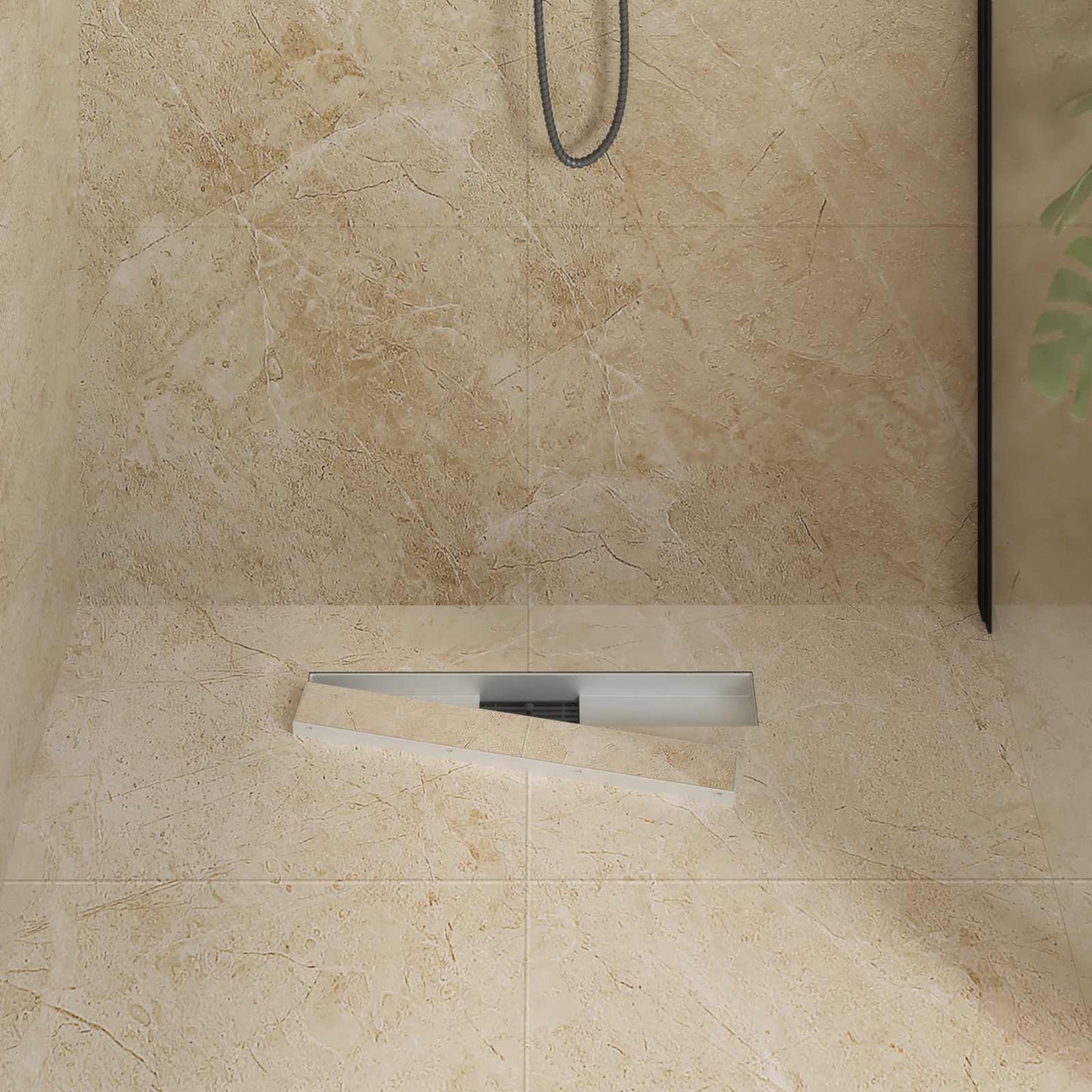 2 in 1 Shower Drain Silver 50 cm Stainless Steel 304