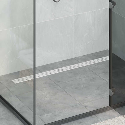 Shower Drain Line Design with 360° Siphon Silver 100 cm