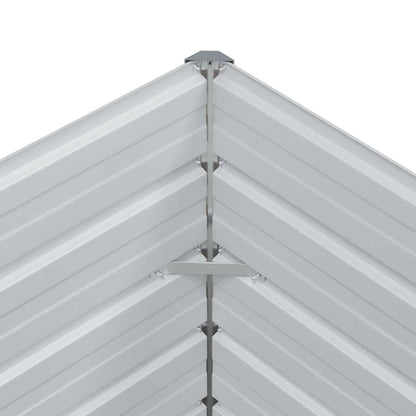 Garden Raised Bed Light Brown 160 x 80 x 77 cm Galvanised Steel