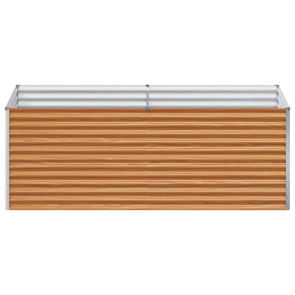 Garden Raised Bed 195 x 100 x 68 cm Galvanised Steel