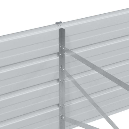 Garden Raised Bed Light Brown 600 x 80 x 45 cm Galvanised Steel