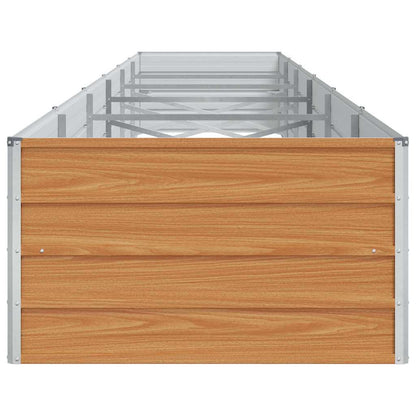 Garden Raised Bed Light Brown 600 x 80 x 45 cm Galvanised Steel