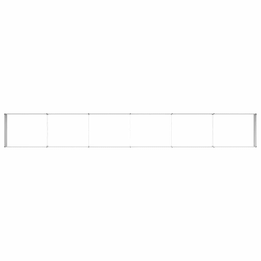 Garden Raised Bed Light Brown 600 x 80 x 45 cm Galvanised Steel