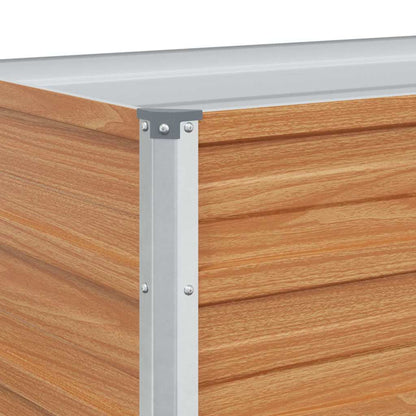 Garden Raised Bed Light Brown 100 x 40 x 45 cm Galvanised Steel