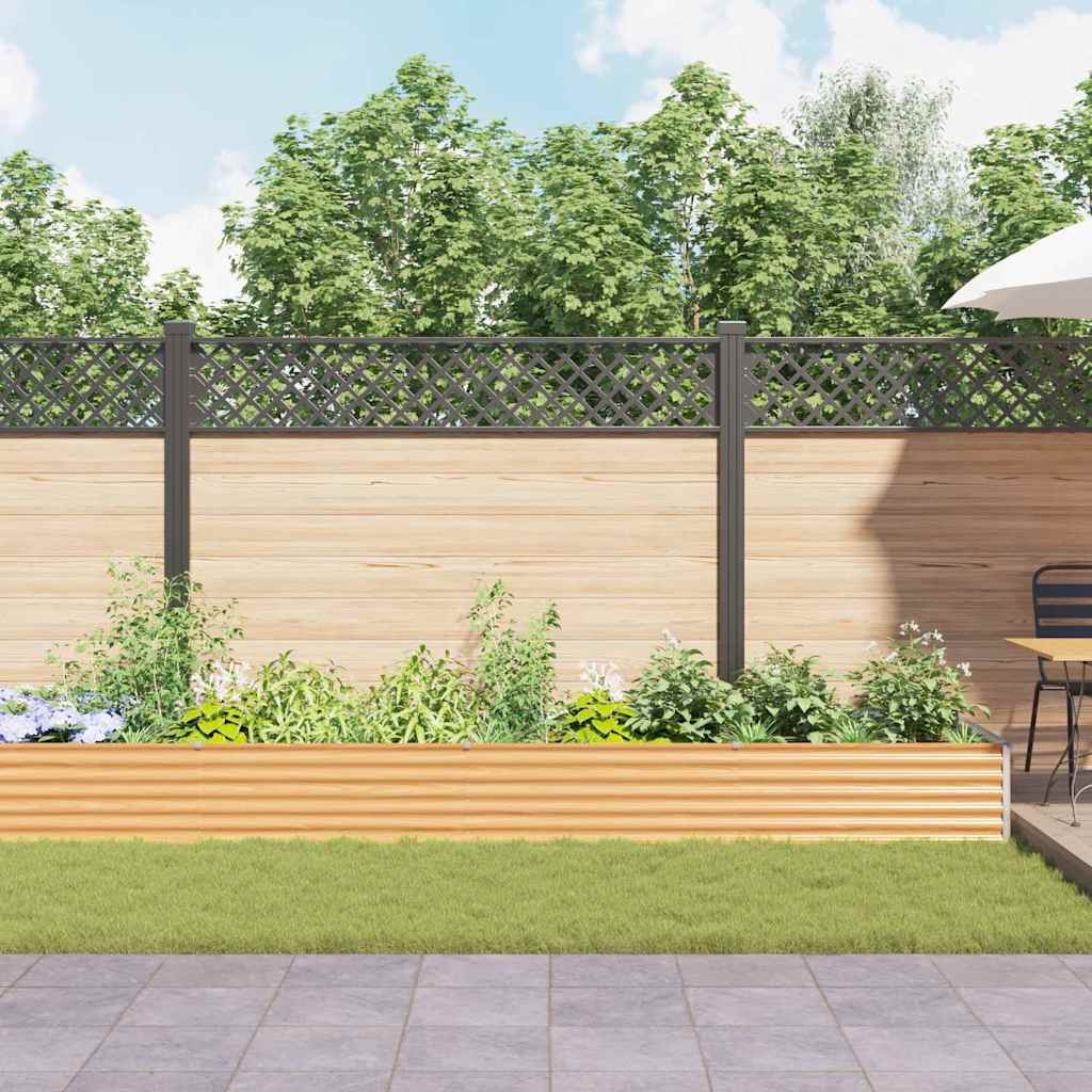 Garden Raised Bed 485 x 100 x 36 cm Galvanised Steel