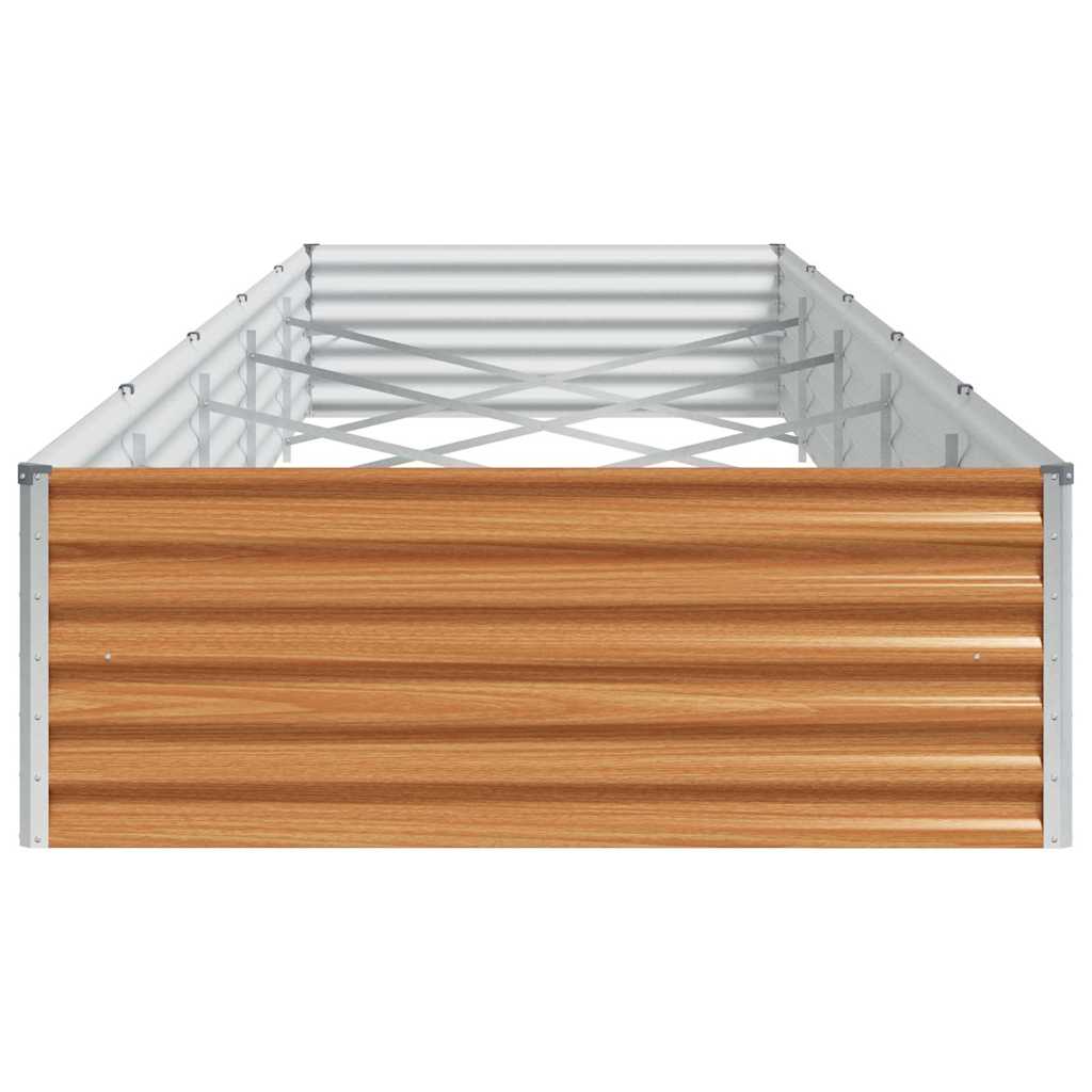 Garden Raised Bed 485 x 100 x 36 cm Galvanised Steel