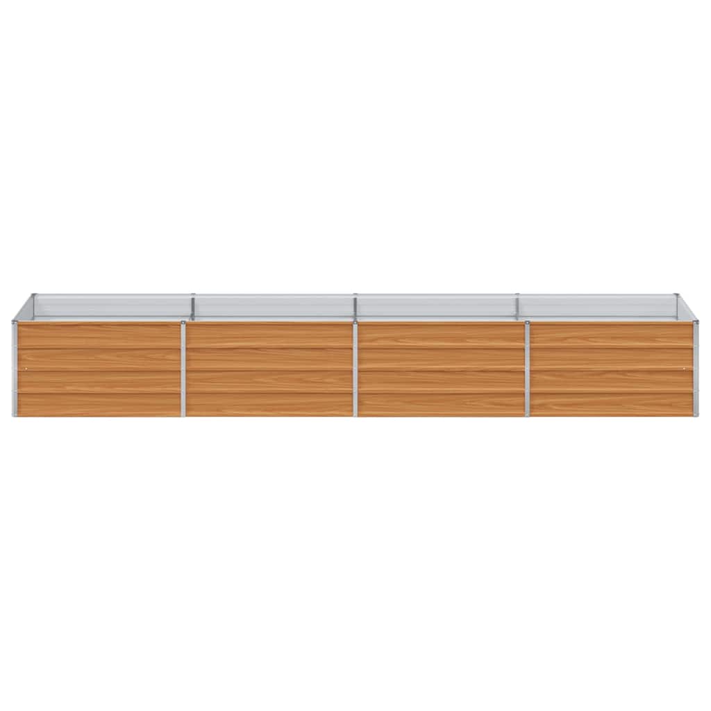 Garden Raised Bed Light Brown 320 x 80 x 45 cm Galvanised Steel