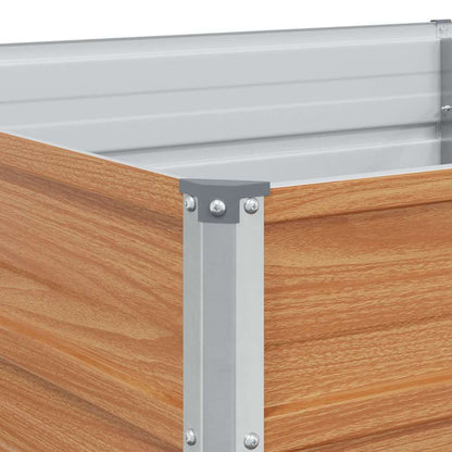 Garden Raised Bed Light Brown 240 x 80 x 45 cm Galvanised Steel
