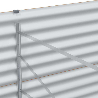 Garden Raised Bed 390 x 100 x 68 cm Galvanised Steel