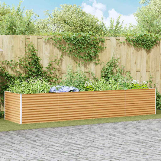 Garden Raised Bed Light Brown 390 x 100 x 68 cm