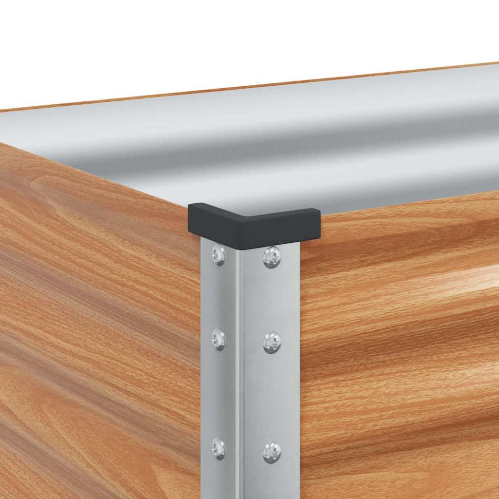 Garden Planter Light Brown 100 x 45 x 90 cm Galvanised Steel
