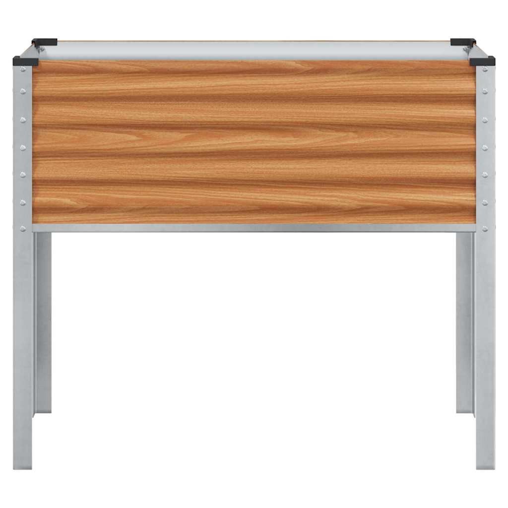 Garden Planter Light Brown 100 x 45 x 90 cm Galvanised Steel