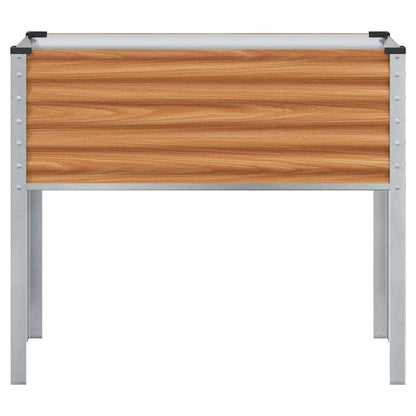 Garden Planter Light Brown 100 x 45 x 90 cm Galvanised Steel