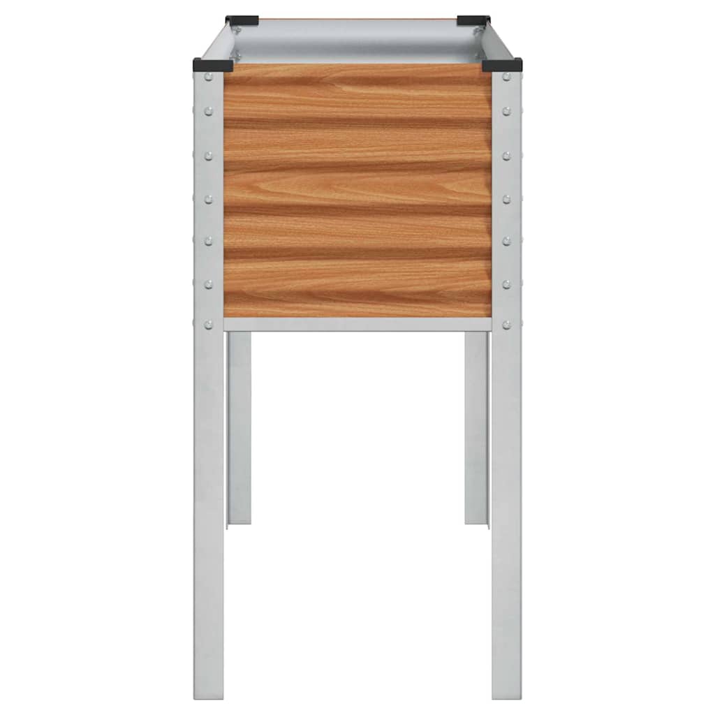 Garden Planter Light Brown 100 x 45 x 90 cm Galvanised Steel