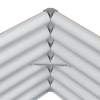 Garden Raised Bed Light Brown 98 x 50 x 36 cm Galvanised Steel
