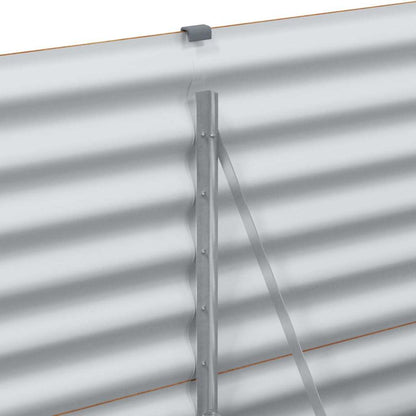 Garden Raised Bed Light Brown 195 x 50 x 68 cm Galvanised Steel