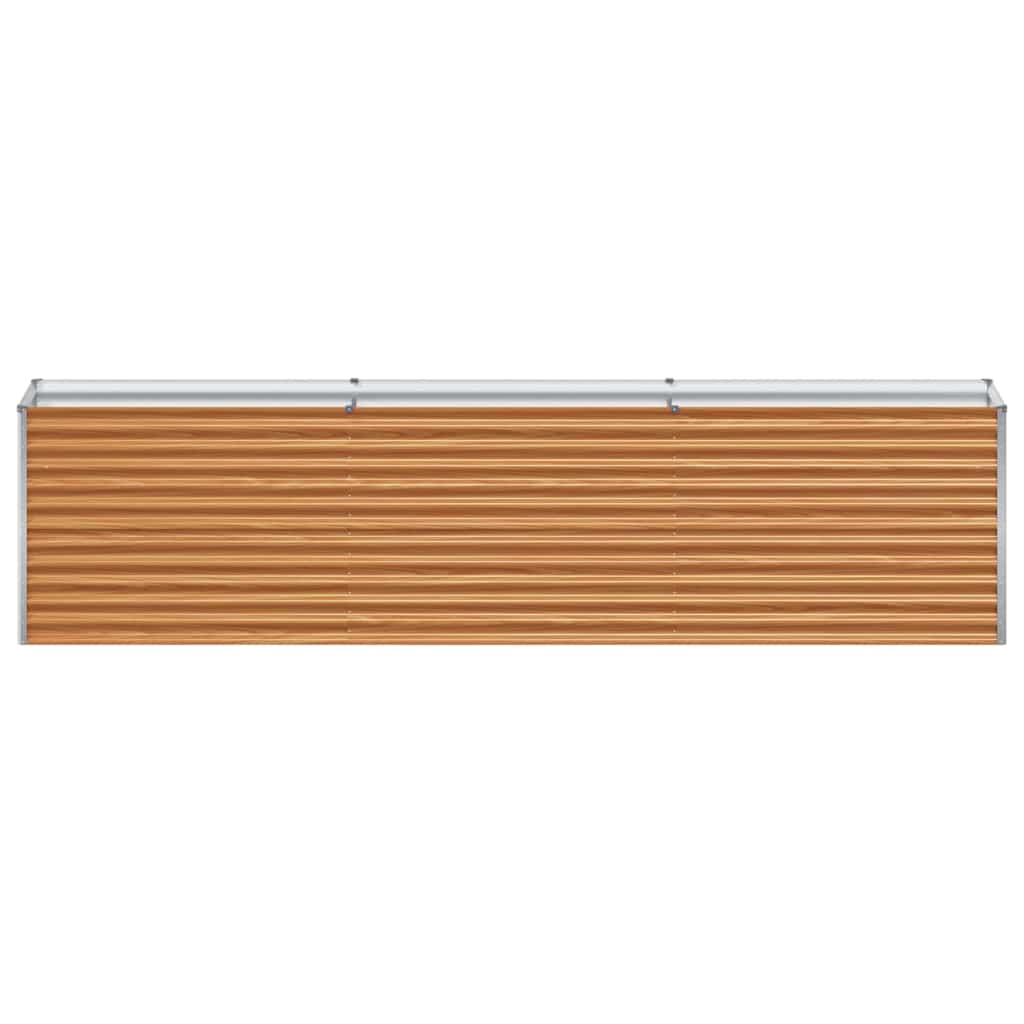 Garden Raised Bed Light Brown 290 x 50 x 68 cm Galvanised Steel