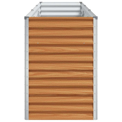 Garden Raised Bed Light Brown 290 x 50 x 68 cm Galvanised Steel
