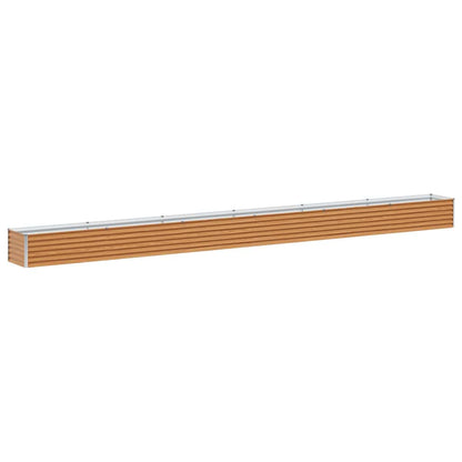 Garden Raised Bed Light Brown 582 x 50 x 36 cm Galvanised Steel