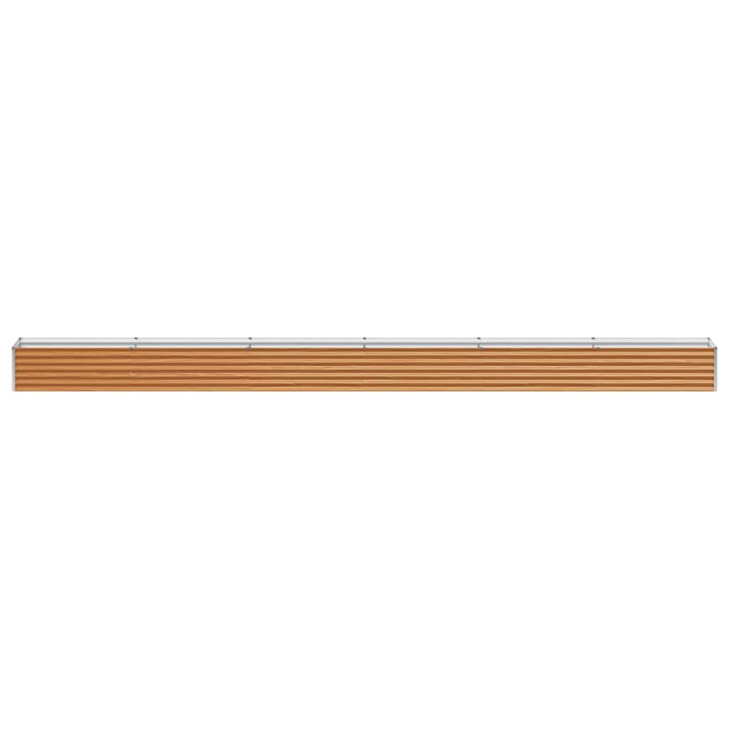 Garden Raised Bed Light Brown 582 x 50 x 36 cm Galvanised Steel