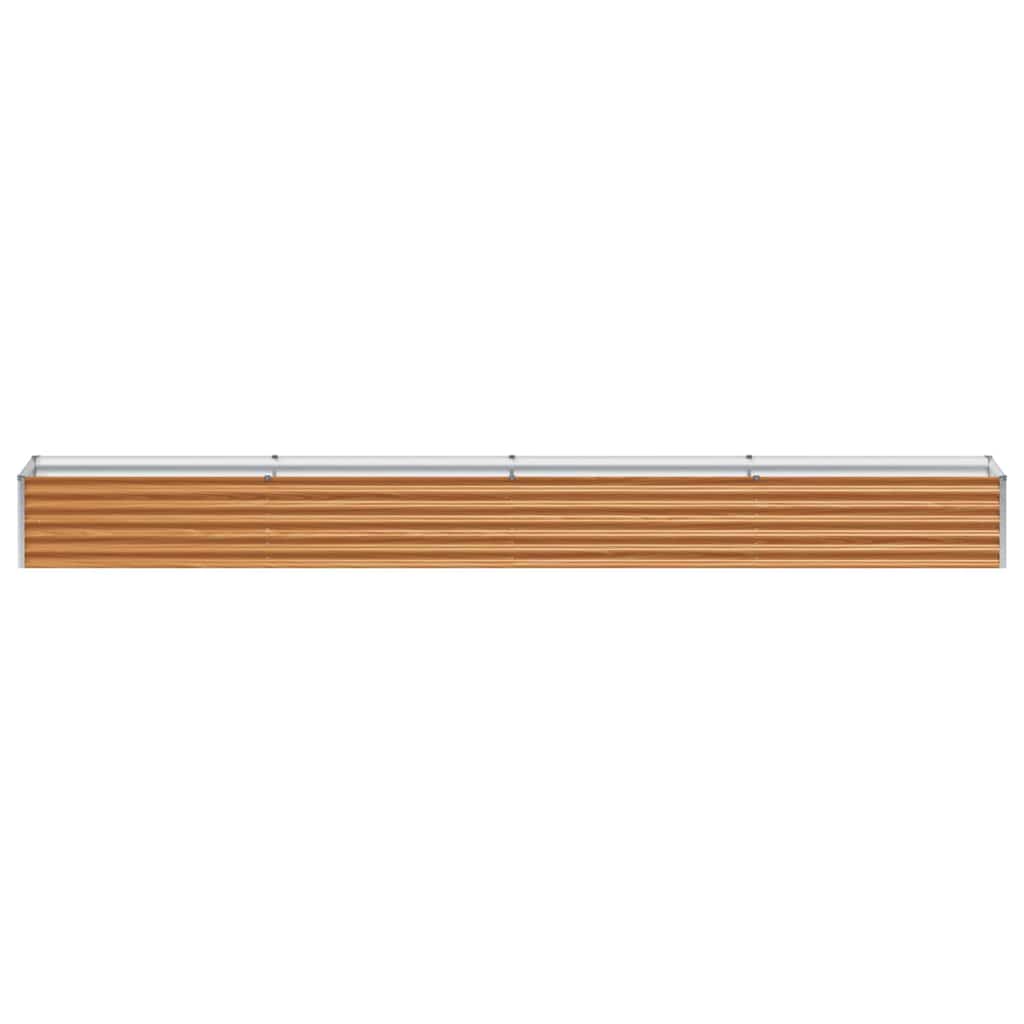 Garden Raised Bed Light Brown 390 x 50 x 36 cm Galvanised Steel