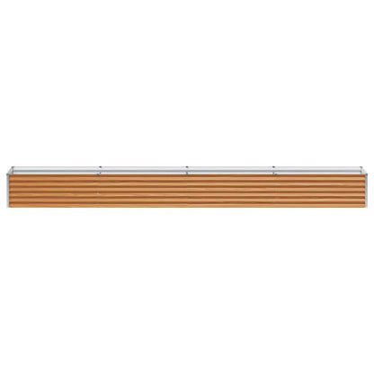 Garden Raised Bed Light Brown 390 x 50 x 36 cm Galvanised Steel
