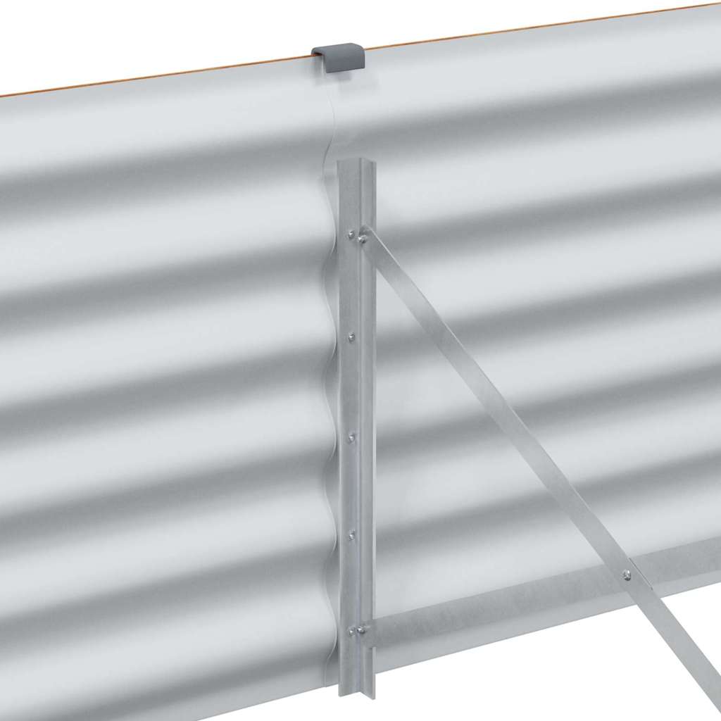 Garden Raised Bed 970 x 100 x 36 cm Galvanised Steel