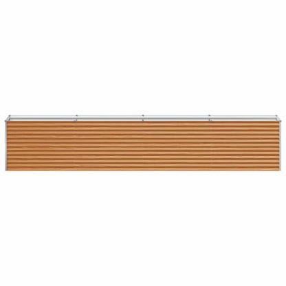 Garden Raised Bed Light Brown 390 x 50 x 68 cm Galvanised Steel