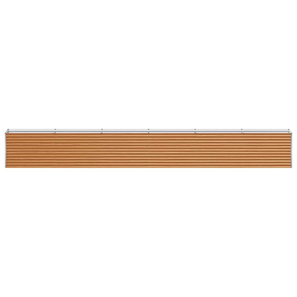 Garden Raised Bed Light Brown 582 x 50 x 68 cm Galvanised Steel