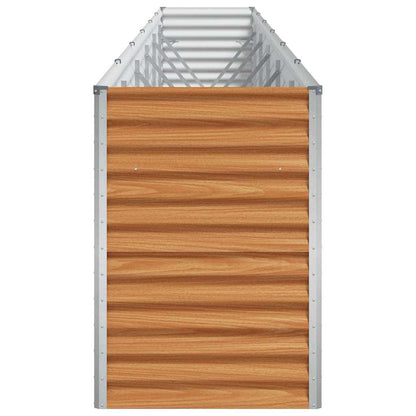 Garden Raised Bed Light Brown 582 x 50 x 68 cm Galvanised Steel