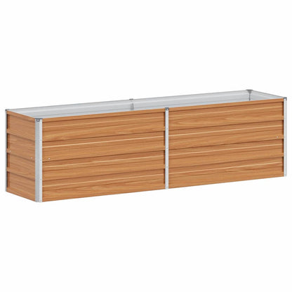 Garden Raised Bed Light Brown 160 x 40 x 45 cm Galvanised Steel