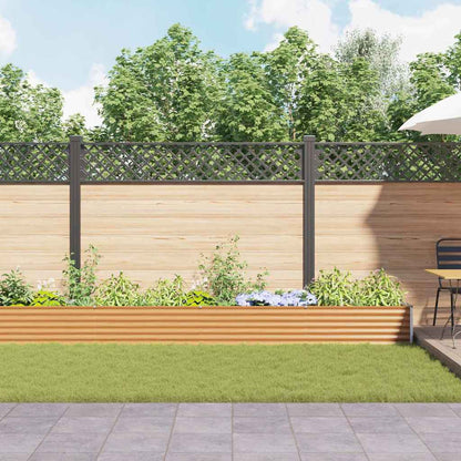 Garden Raised Bed Light Brown 970 x 50 x 36 cm Galvanised Steel