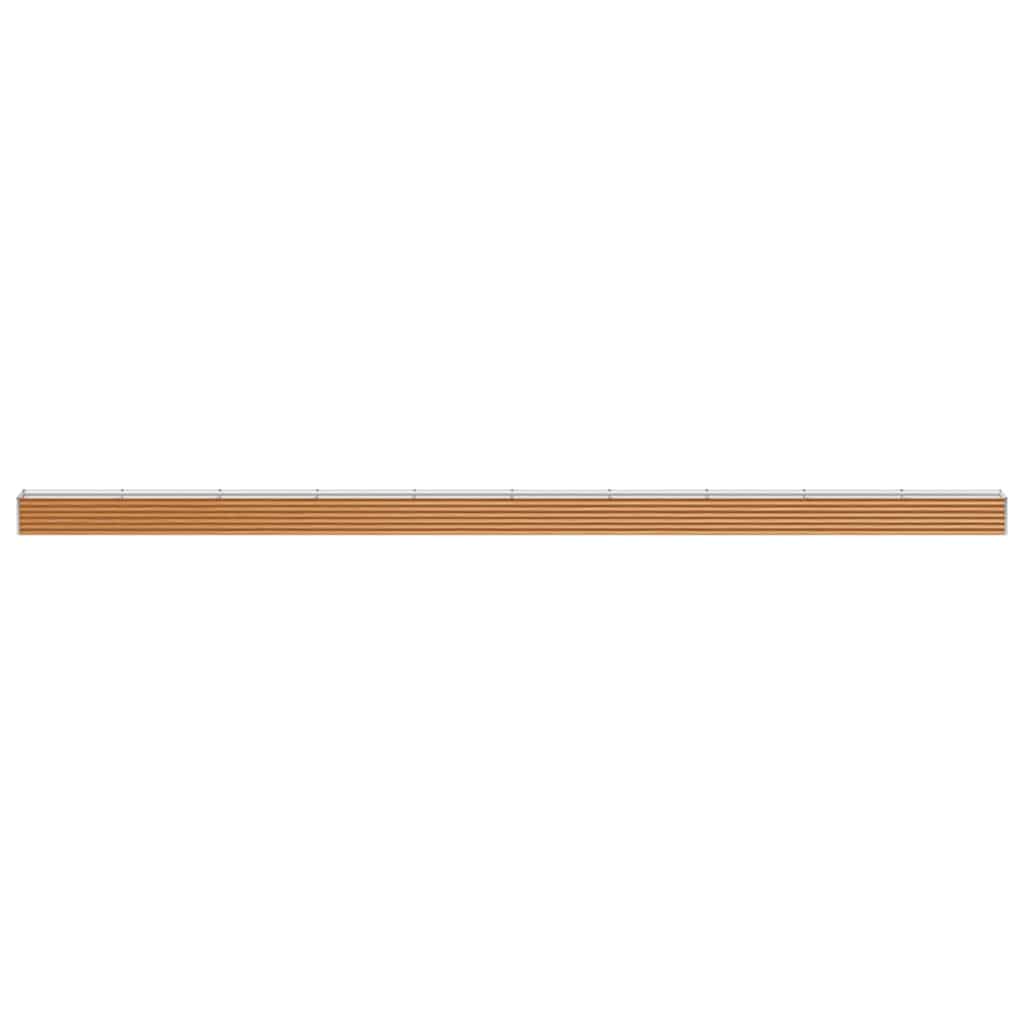 Garden Raised Bed Light Brown 970 x 50 x 36 cm Galvanised Steel