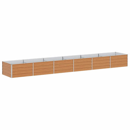 Garden Raised Bed Light Brown 480 x 80 x 45 cm Galvanised Steel