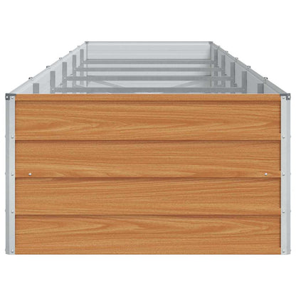 Garden Raised Bed Light Brown 480 x 80 x 45 cm Galvanised Steel